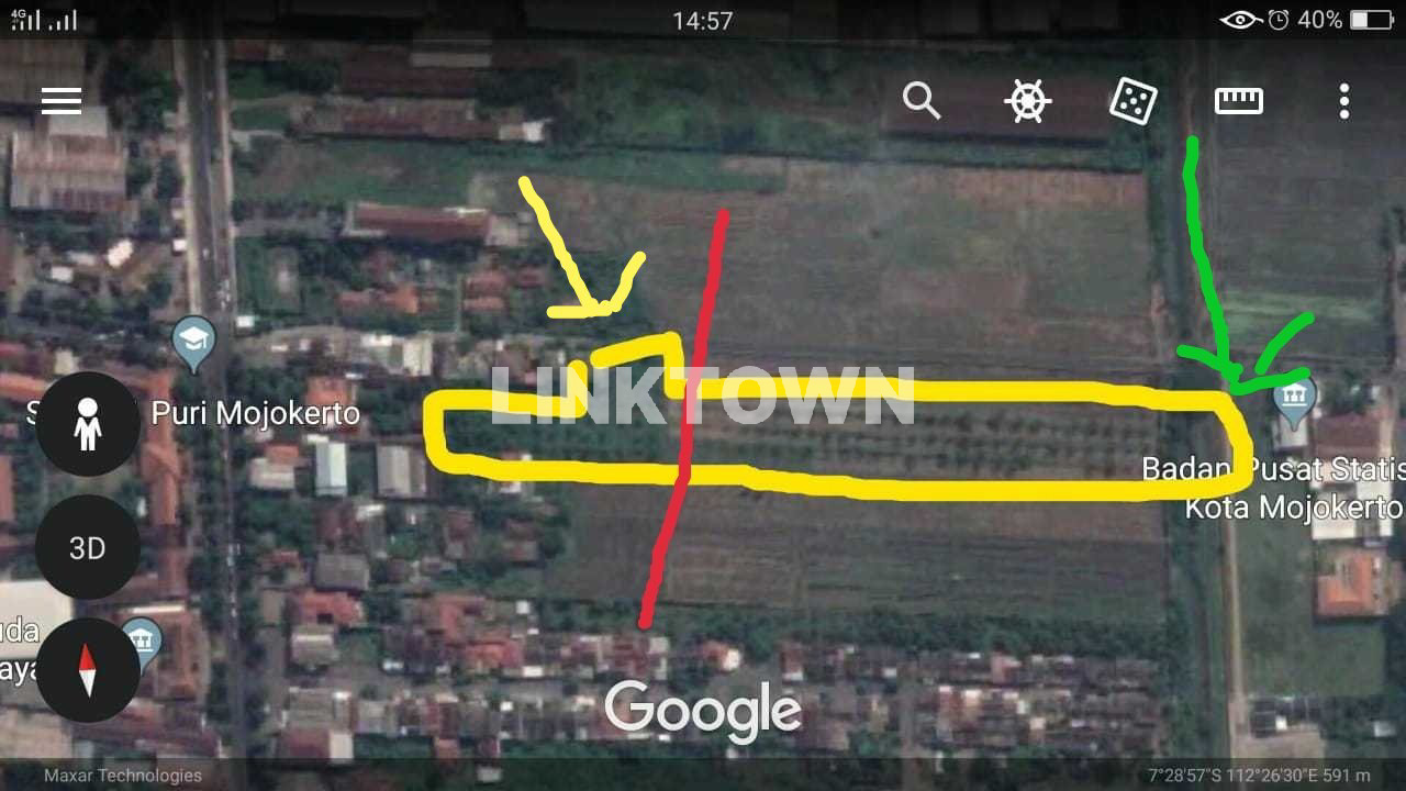 Dijual Tanah Kering Siap Bangun di Desa Banjar Agung Mojokerto