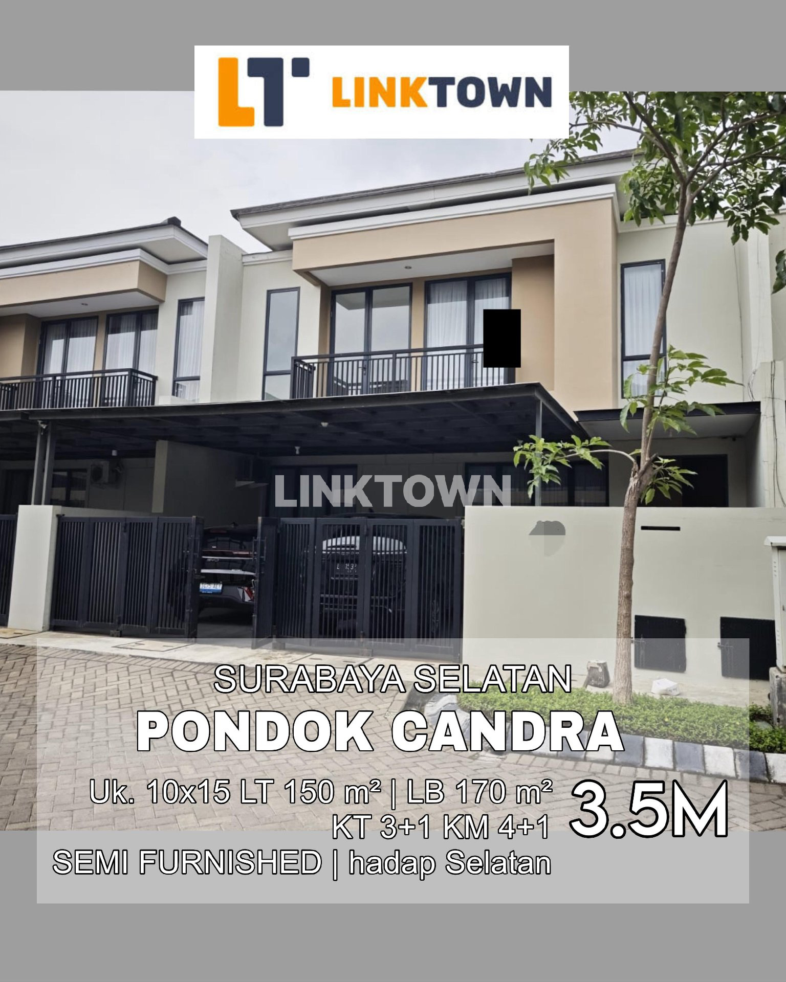 Rumah Semi Furnished di Pondok Candra Surabaya Dekat Akses Tol Juanda