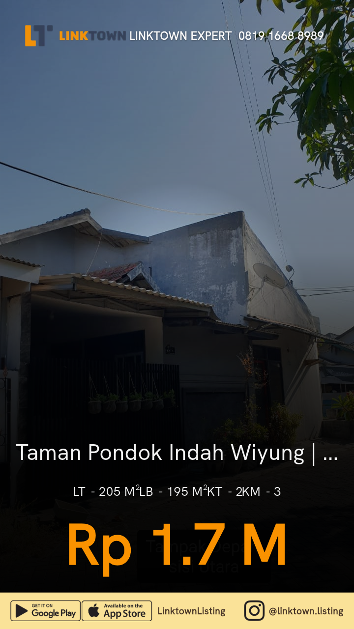 Under Market Rumah di Taman Pondok Indah Wiyung Surabaya