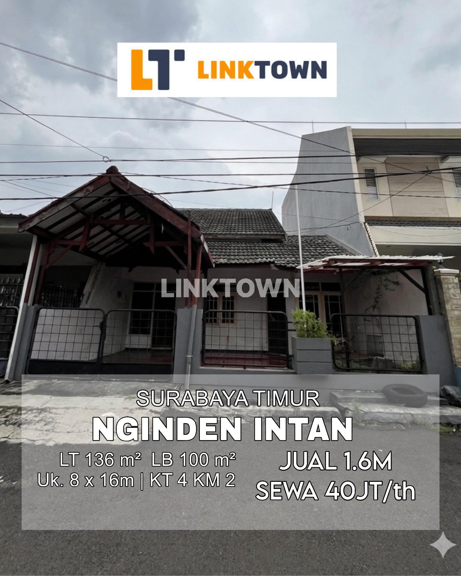Dijamin Paling Murah Rumah 1 Lantai di Nginden Intan Dekat Semolowaru