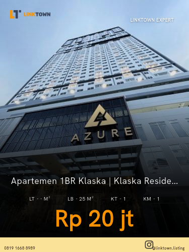 Siap Huni Harga Nego Type 1 Br Apartemen Klaska Surabaya