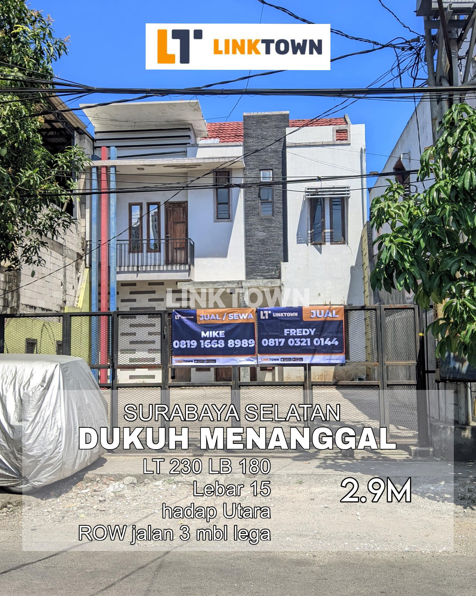 Dijual Rumah Hitung Tanah Termurah dan Nego di Dukuh Menanggal Surabaya Selatan