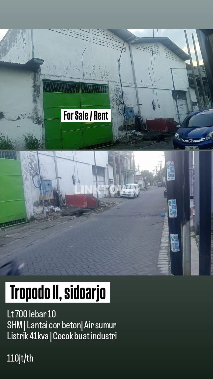 Disewakan Gudang Cocok untuk Industri di Tropodo Sidoarjo Disewakan Gudang Cocok untuk Industri di Tropodo Sidoarjo