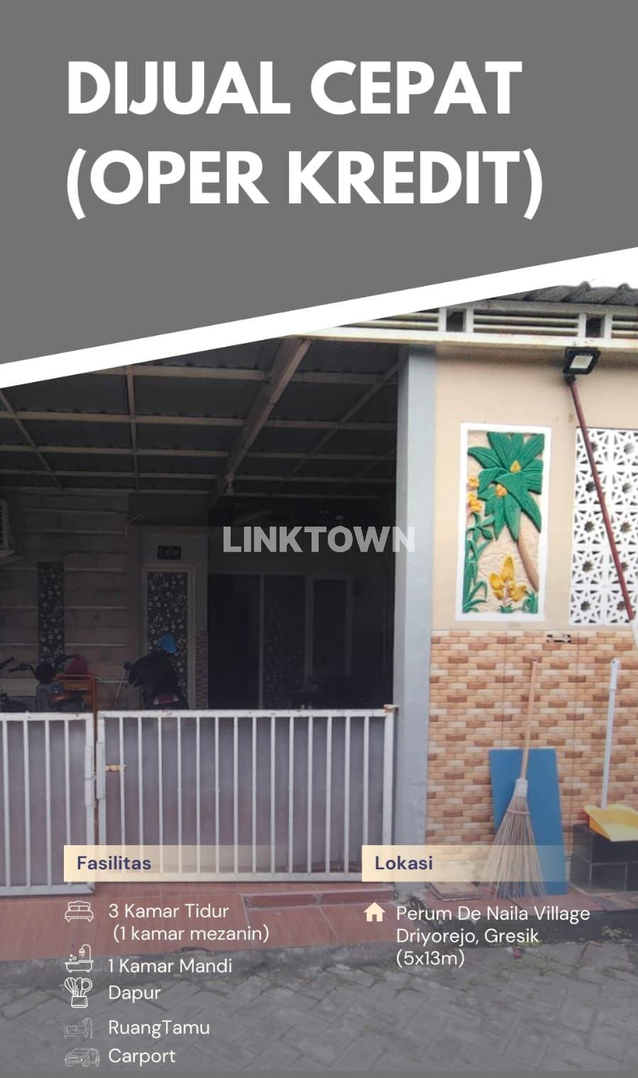 Dijual Cepat Oper Kredit Rumah di Perumahan De Naila