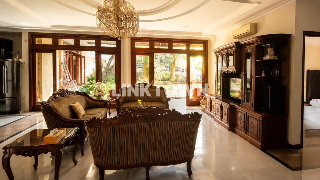 Hunian Mewah Full Granit dan Kayu Jati Semifurnished Nego di Darmo Harapan Regency Site