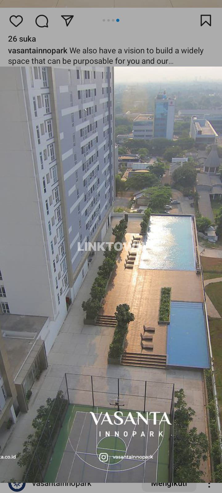 DIJUAL / DISEWAKAN APARTEMEN FULL FURNISH VASANTA INNOPARK CIKARANG