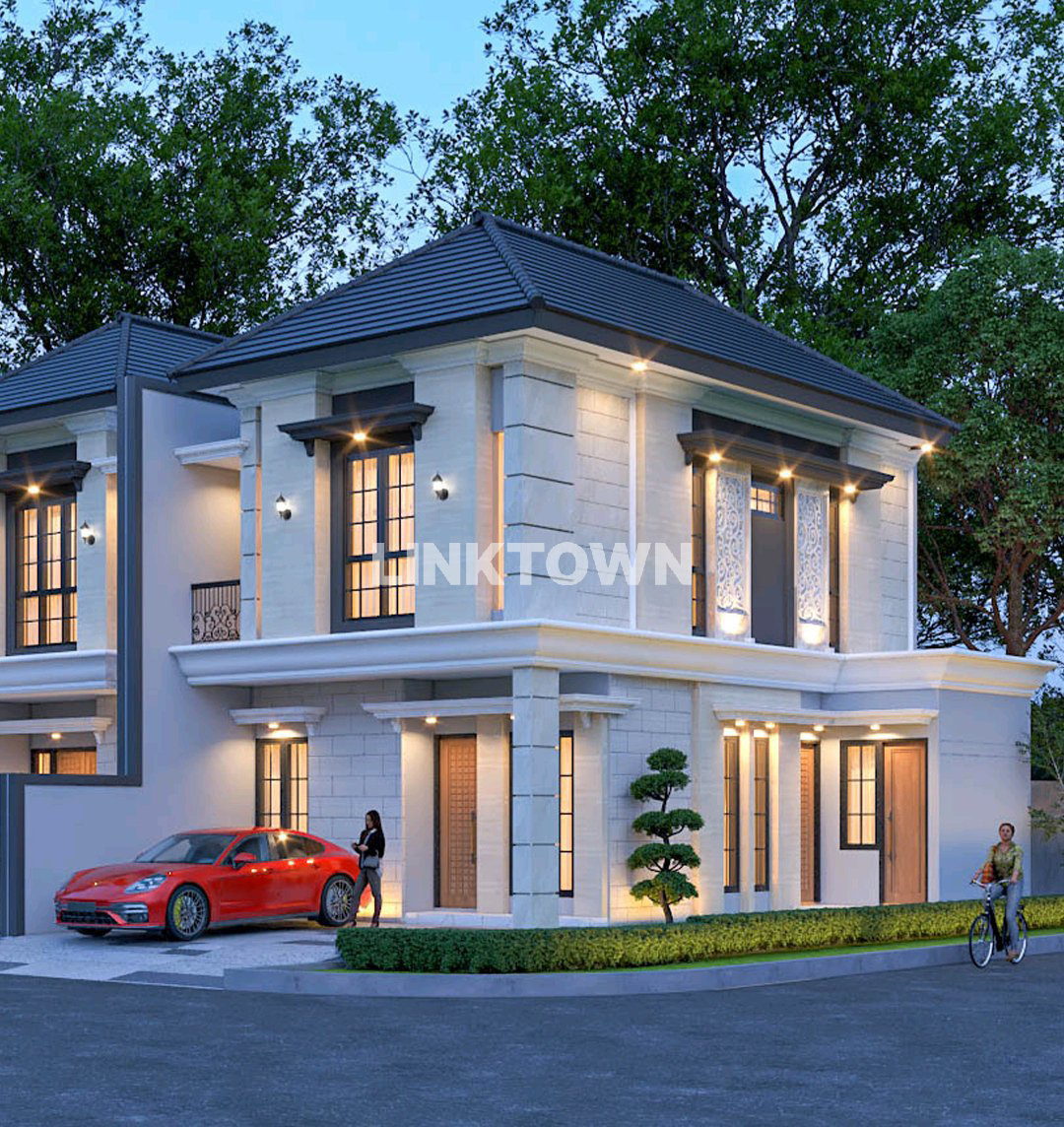 Dijual Rumah American Classic di Perum Babatan Pantai