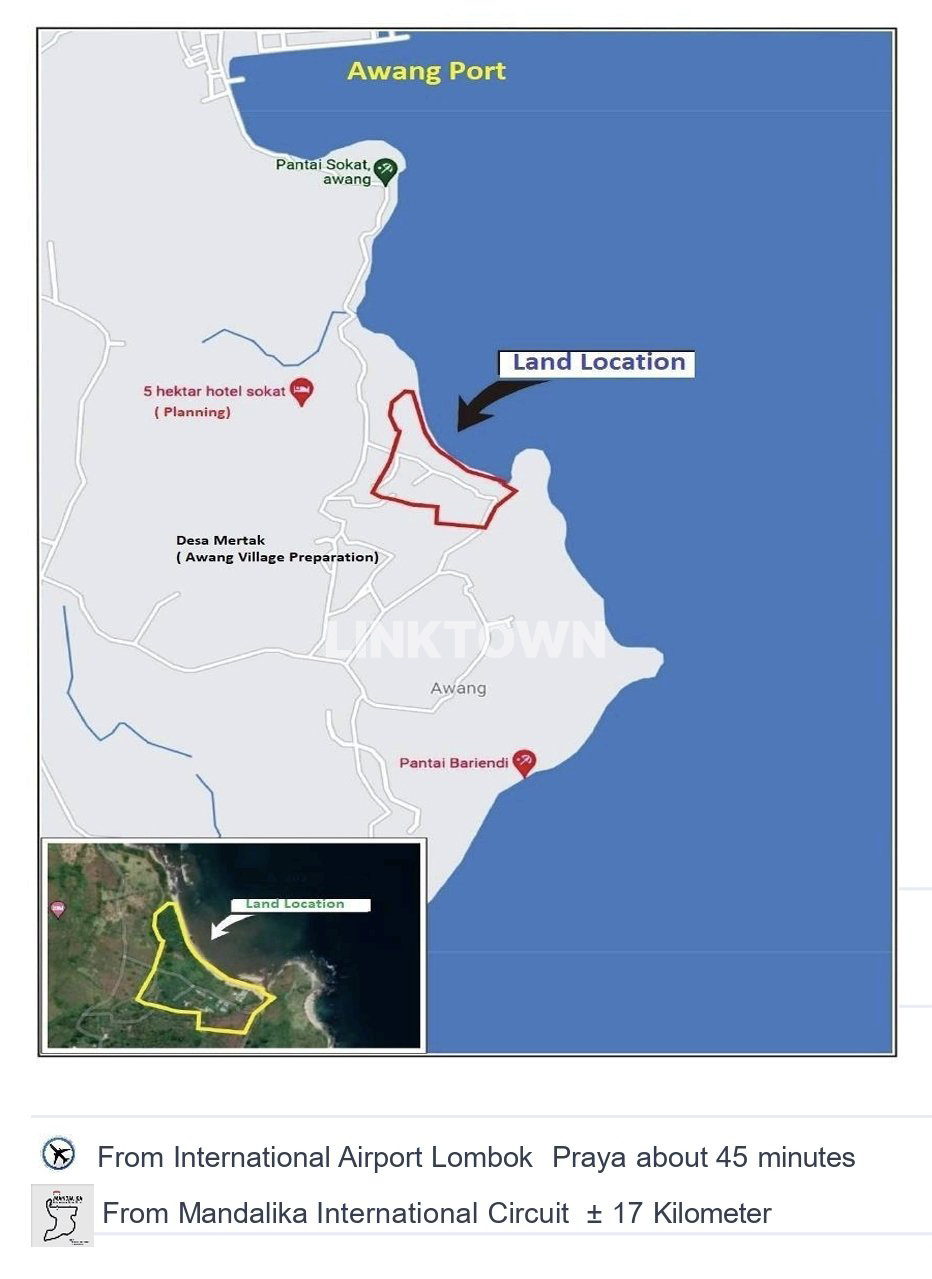 For Sale Tanah Cocok untuk Bisnis Resort atau Hotel di Lombok NTB